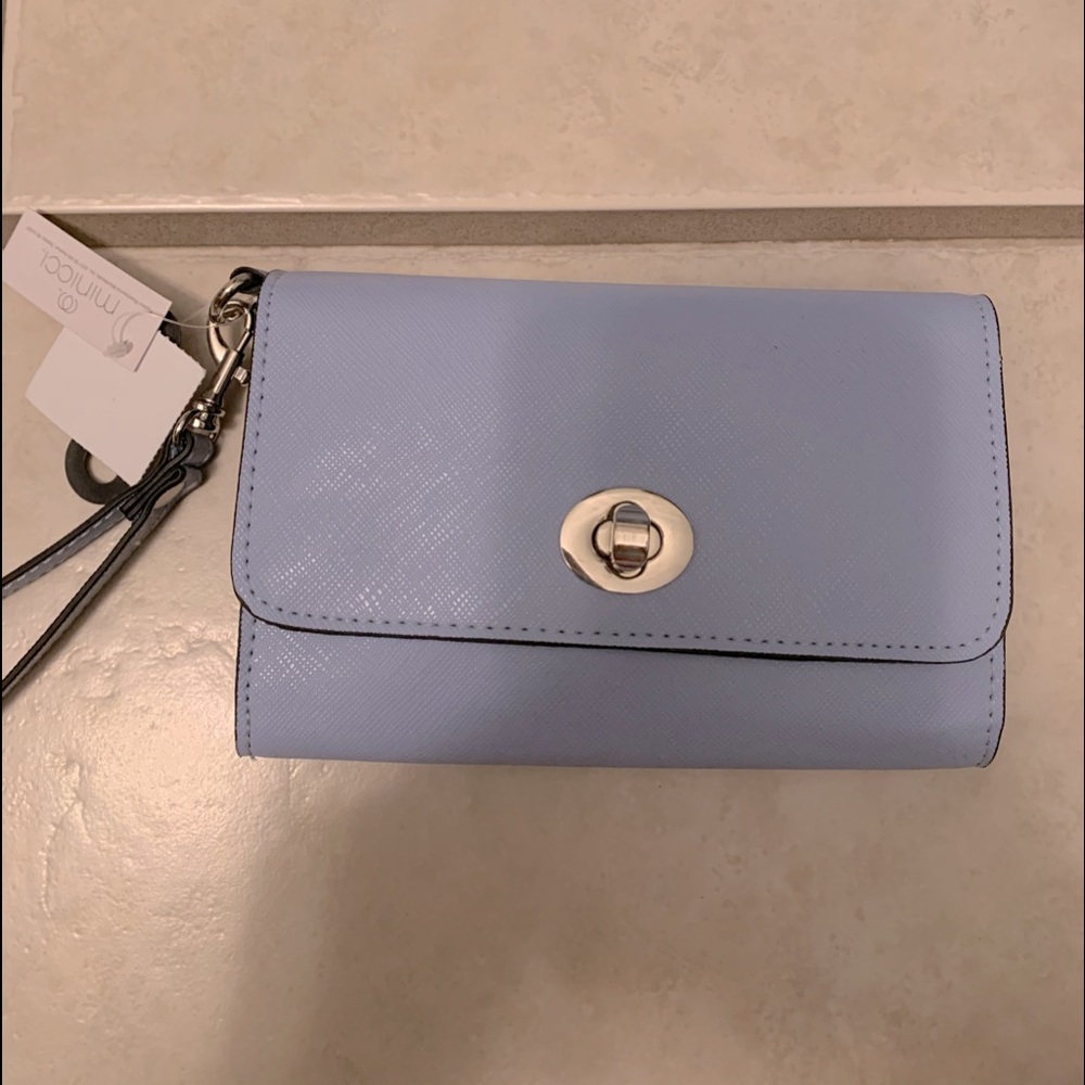 Baby blue wallet wristlet
